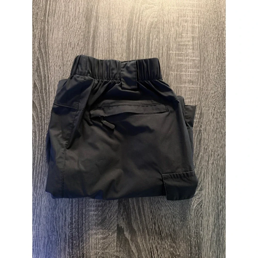Viodia‎ Women Black Cargo Hiking Shorts Elastic Waist Quick Dry Utility Size S